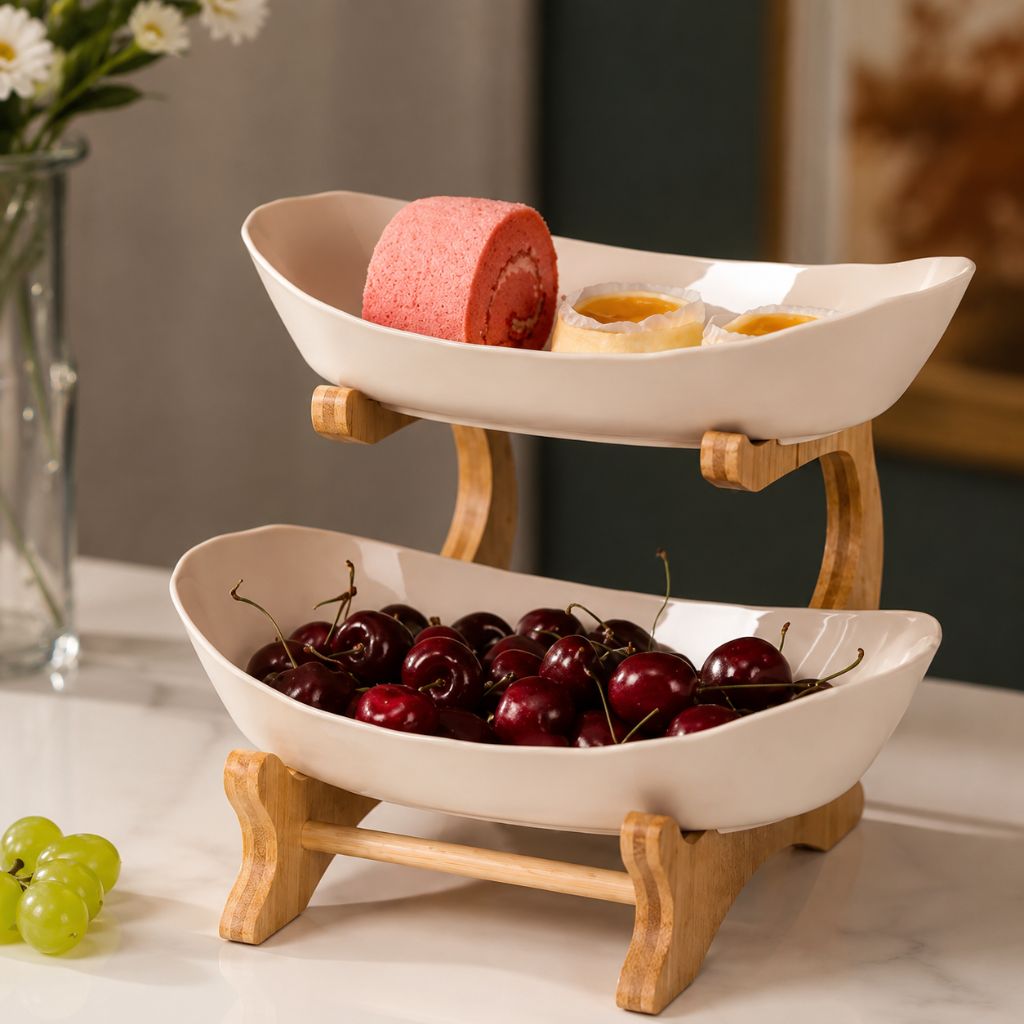 Modern Bamboo Fruit Basket - Tegulane Global