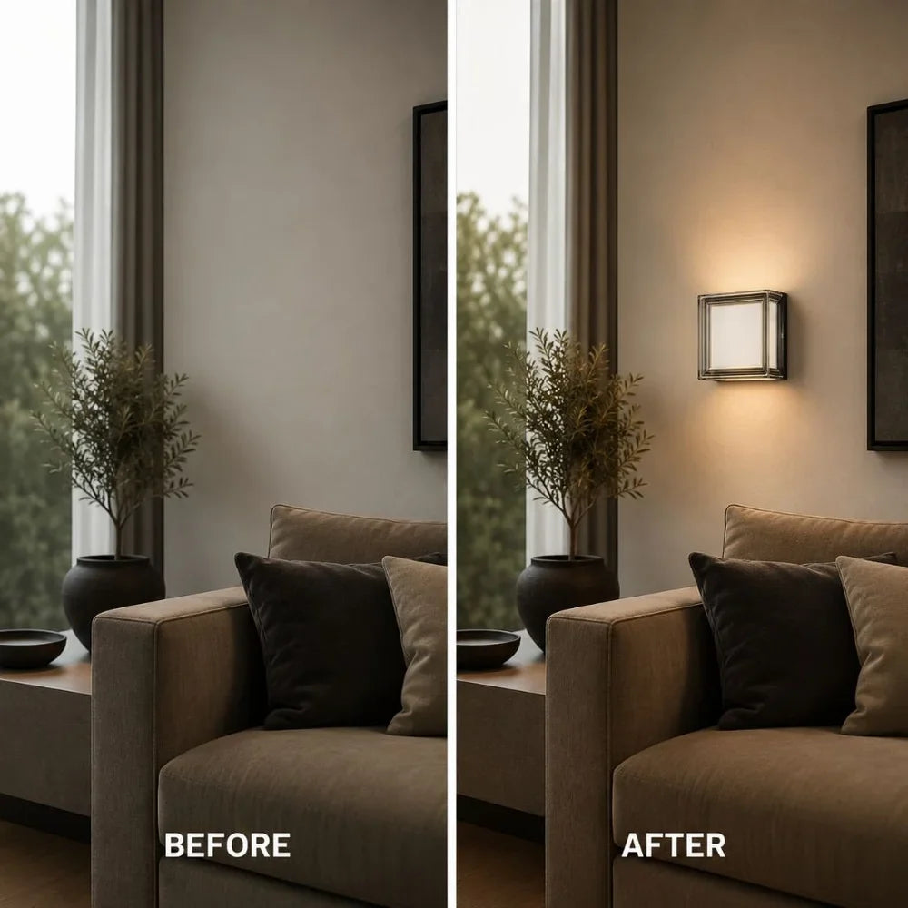 Modern LED Wall Lamp Square IP65 Indoor Outdoor Sconce - Tegulane Global