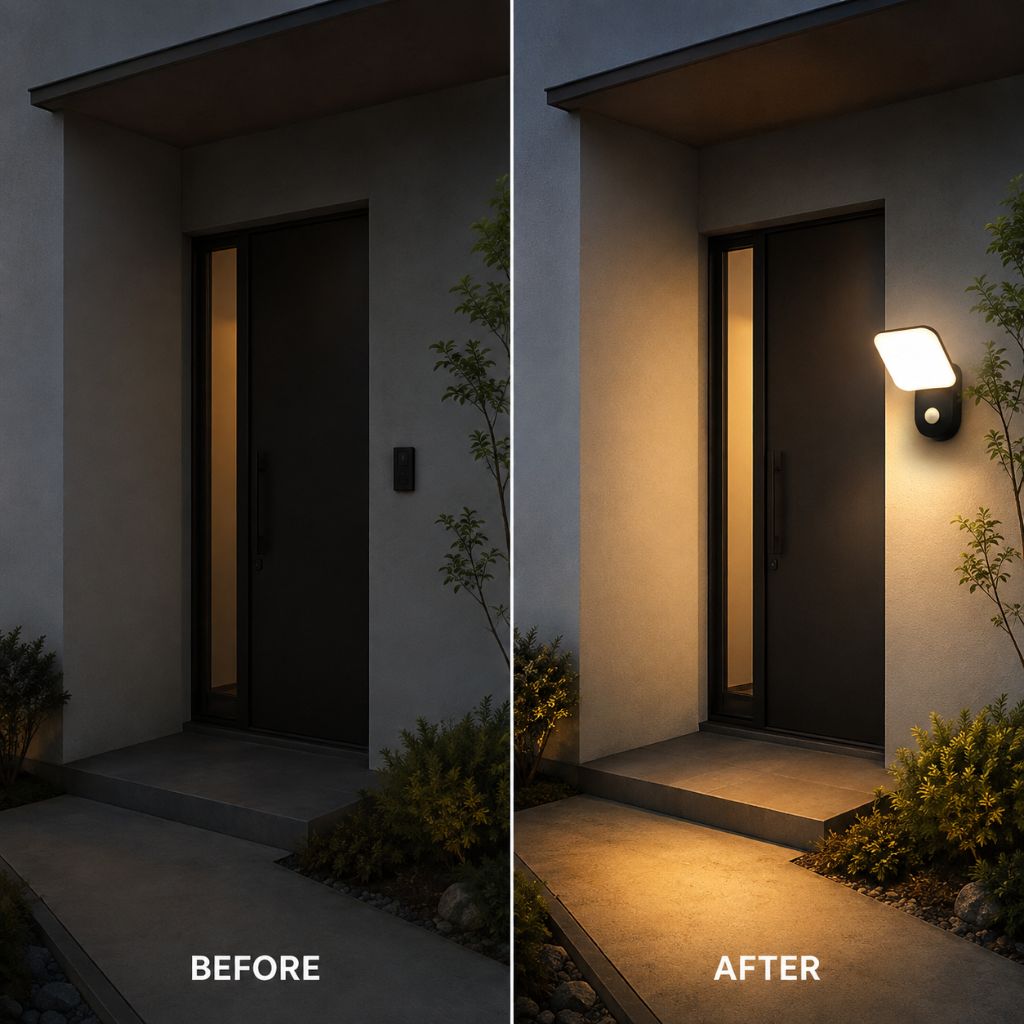 Motion-Activated Outdoor LED Wall Light - Tegulane Global