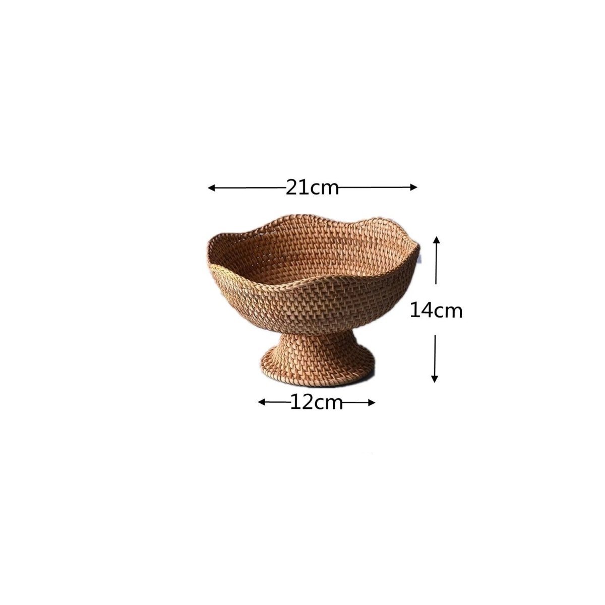 Natural Handwoven Rattan Fruit Basket Bowls - Tegulane Global