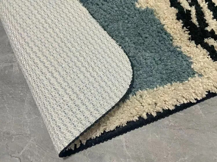 Nordic Abstract Bath Mat – Hand-Crafted - Tegulane Global