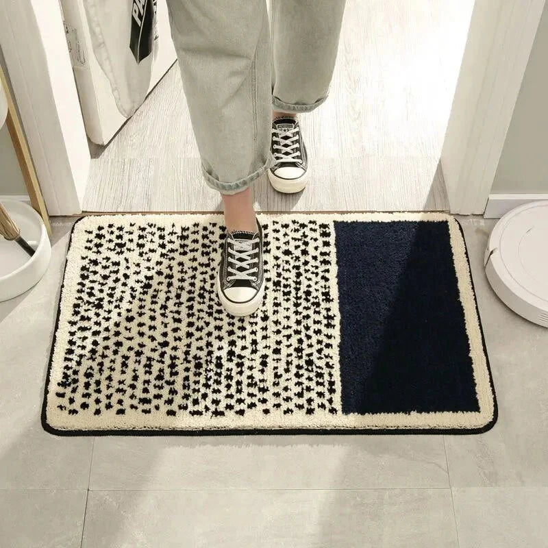 Nordic Abstract Bath Mat – Hand-Crafted - Tegulane Global