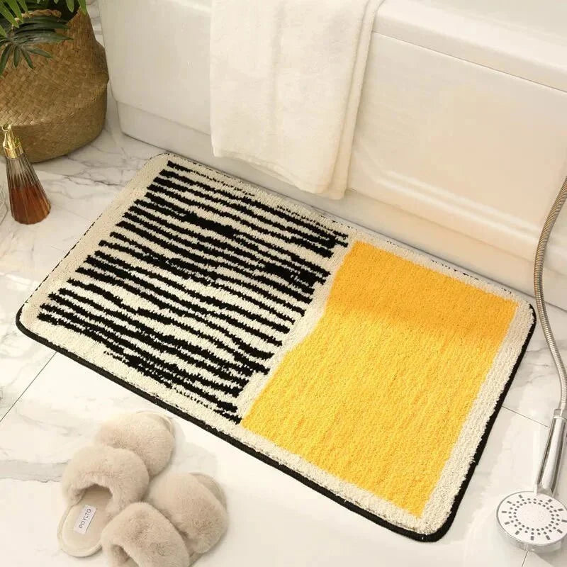 Nordic Abstract Bath Mat – Hand-Crafted - Tegulane Global