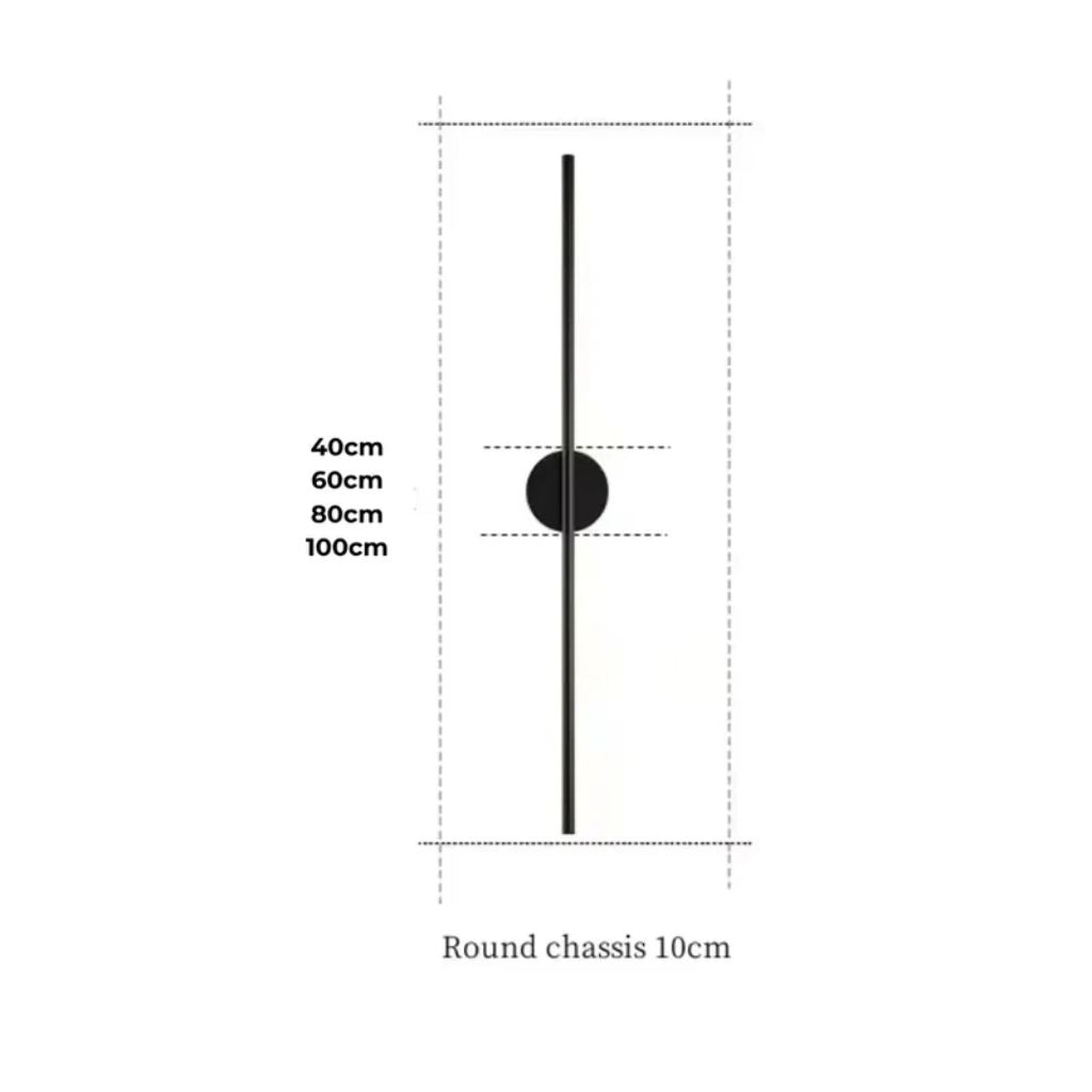 Nordic Black Linear LED Wall Sconce Slim Design - Tegulane Global