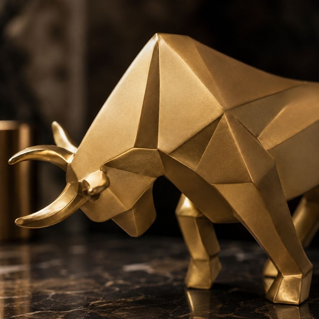 Nordic Bull Resin Sculpture - Tegulane Global