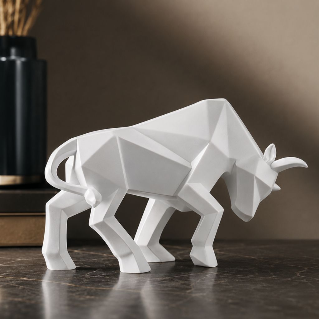 Nordic Bull Resin Sculpture - Tegulane Global