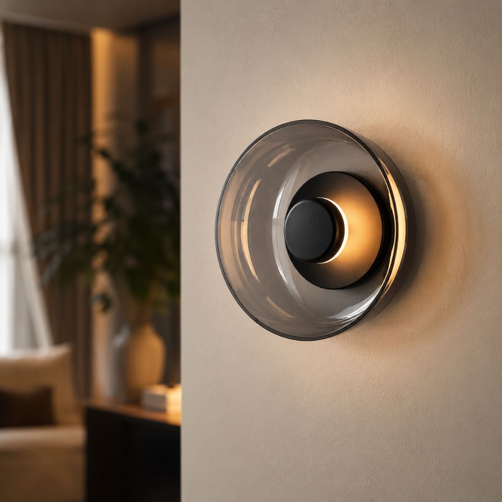 Nordic Glass Bowl Wall Lamp - Tegulane Global