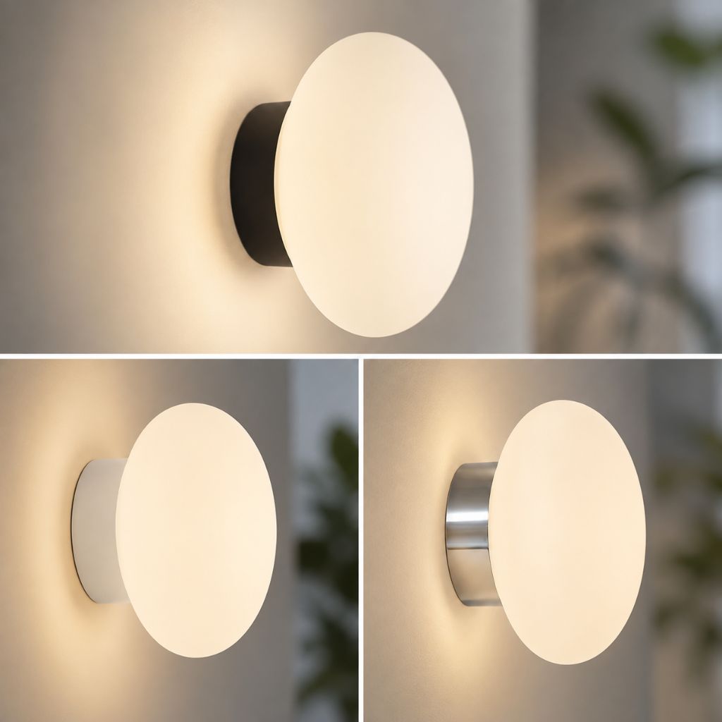 Nordic White Glass Orb Wall Sconce - Tegulane Global