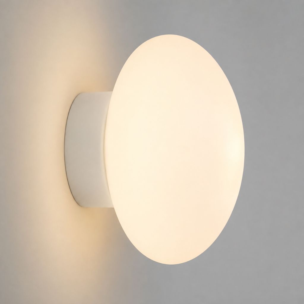 Nordic White Glass Orb Wall Sconce - Tegulane Global