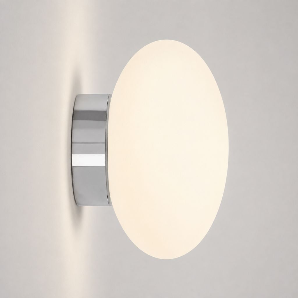 Nordic White Glass Orb Wall Sconce - Tegulane Global