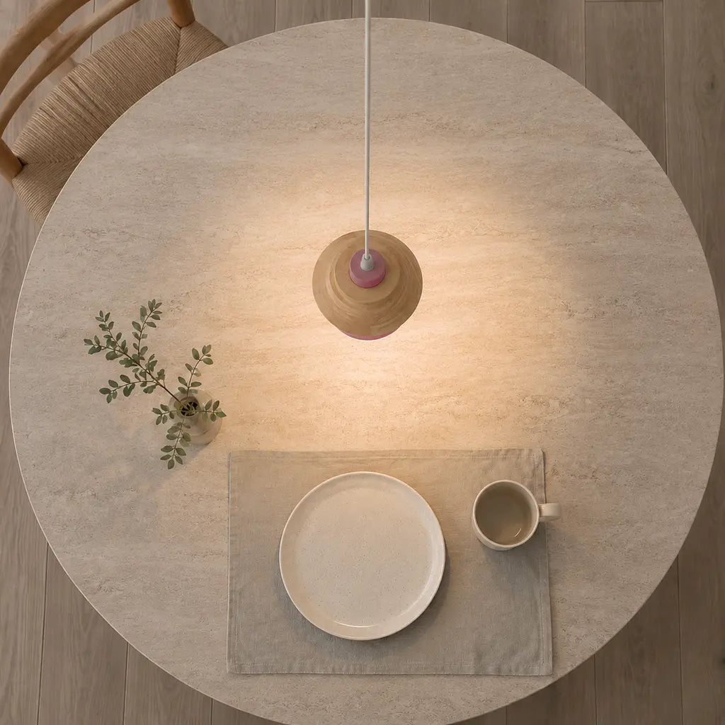 Nordic Iron & Wood Pendant Light with Adjustable Cord - Tegulane Global