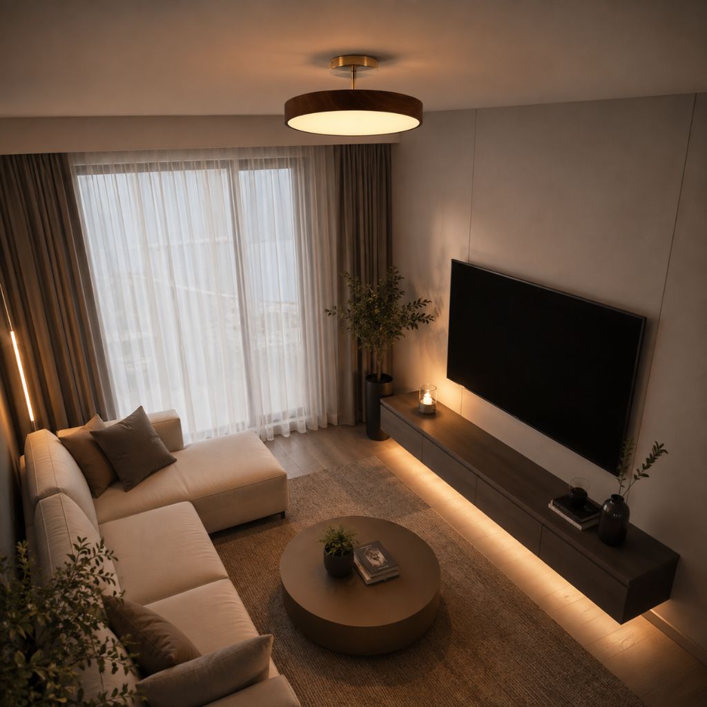 OakLume Nordic Semi Flush Mount Ceiling Light - Tegulane Global