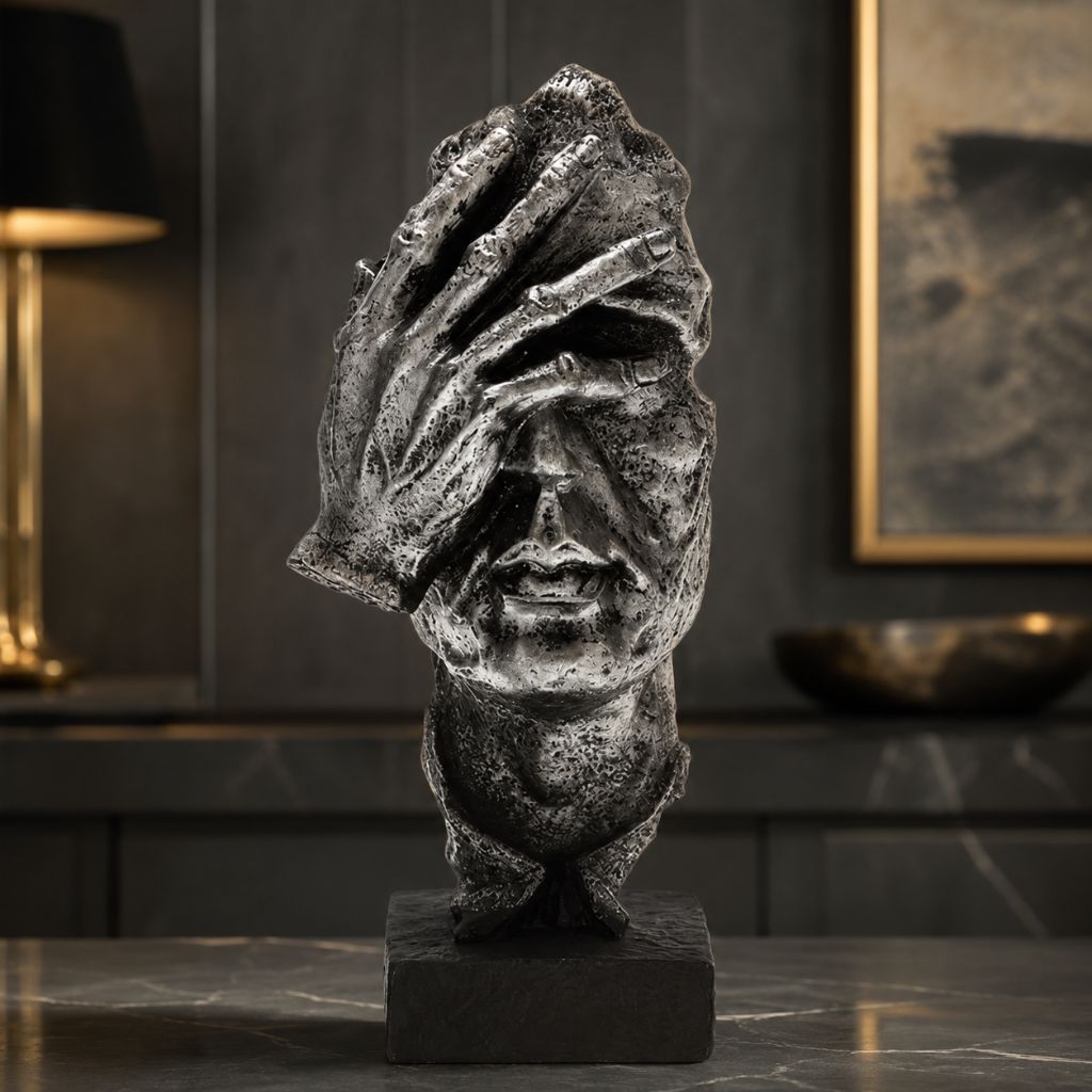 Odin's Faces Nordic-Inspired Resin Sculpture - Tegulane Global