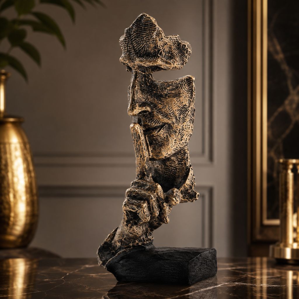 Odin's Faces Nordic-Inspired Resin Sculpture - Tegulane Global