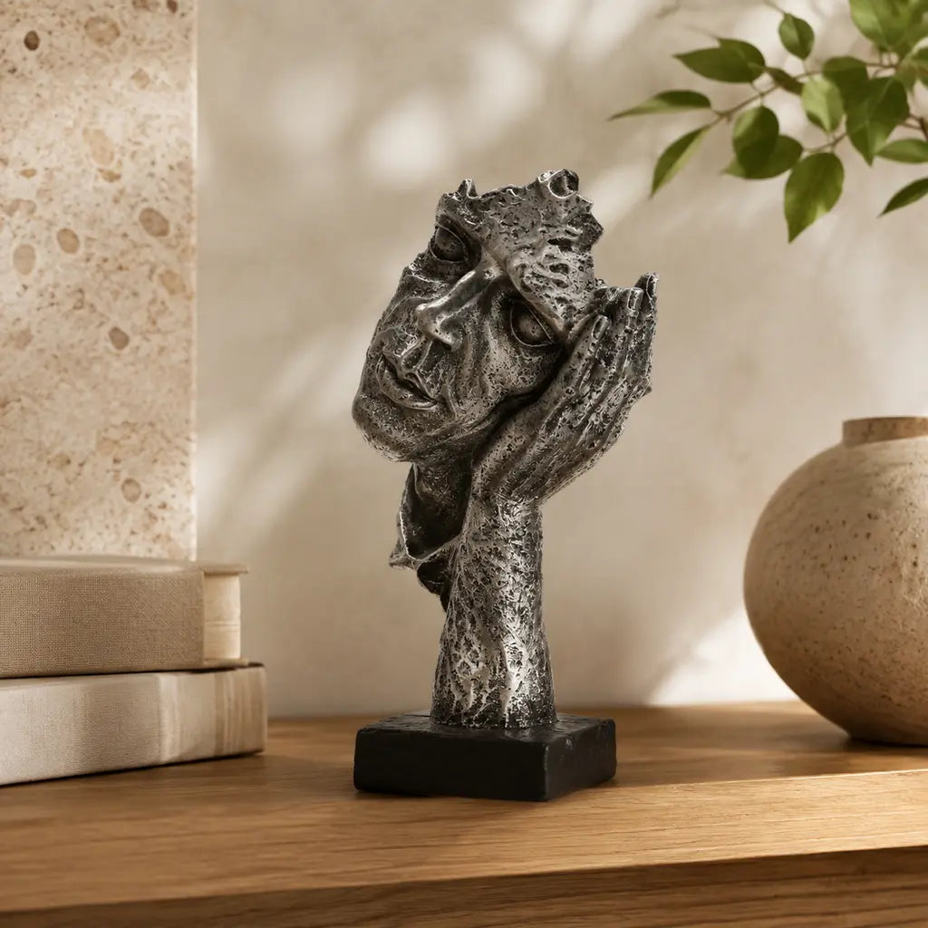 Odin's Faces Nordic-Inspired Resin Sculpture - Tegulane Global