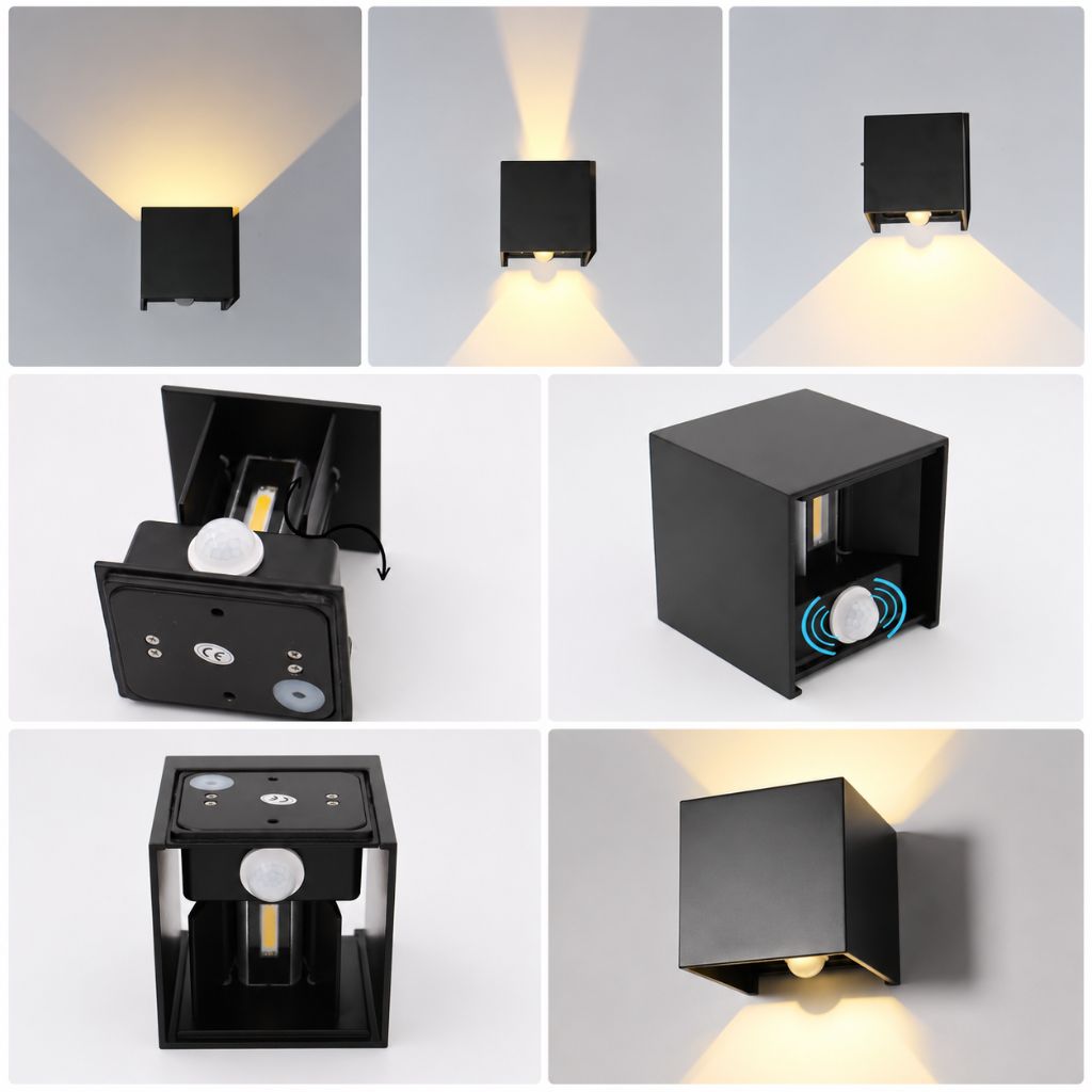 LED Outdoor Wall Light Motion Sensor IP65 Up Down Sconce - Tegulane Global