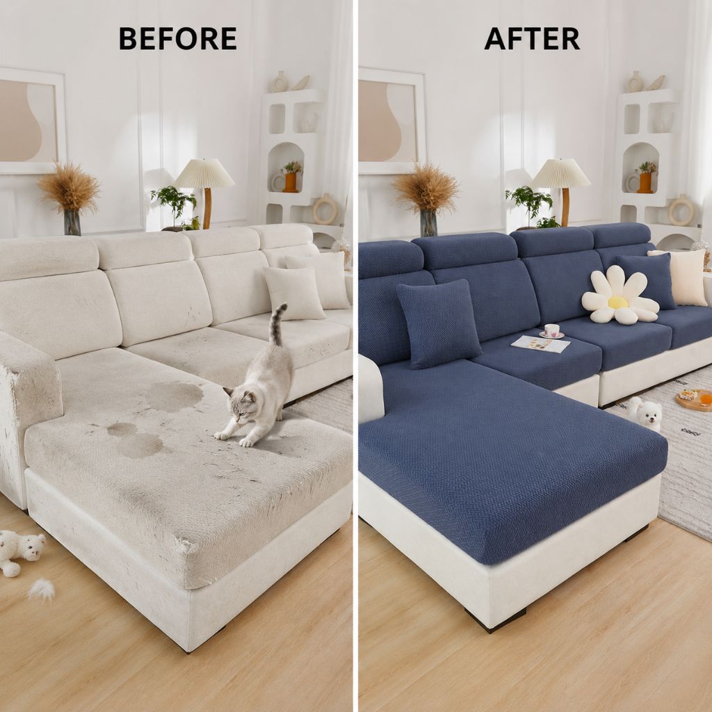 Pet Friendly Stretch Sofa Cover Washable Furniture Protector - Tegulane Global