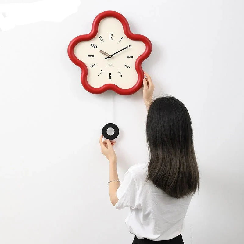 PetalTime - 3D Flower Pendulum Wall Clock with Silent Movement - Tegulane Global