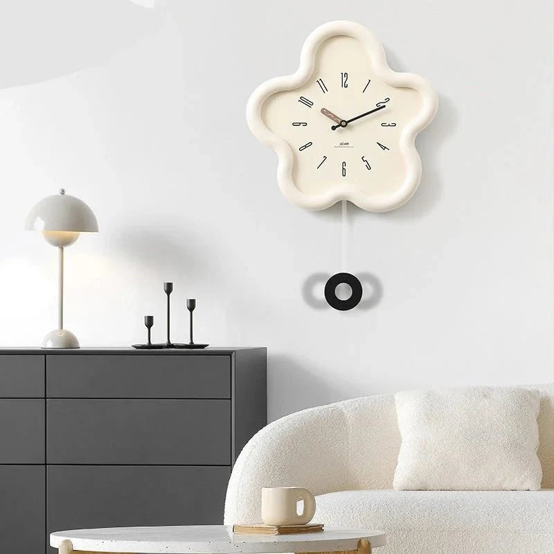 PetalTime - 3D Flower Pendulum Wall Clock with Silent Movement - Tegulane Global
