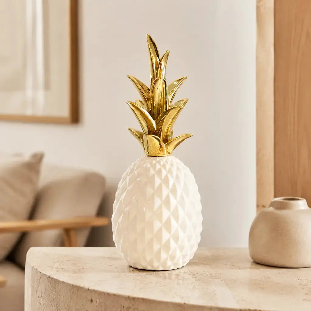 Resin Pineapple Decorative Sculpture - Tegulane Global
