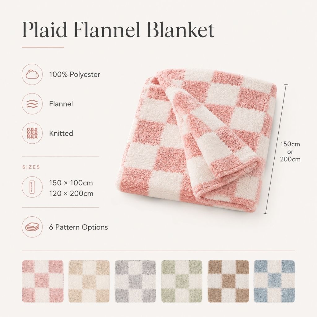 Plaid Flannel Blanket - Tegulane Global