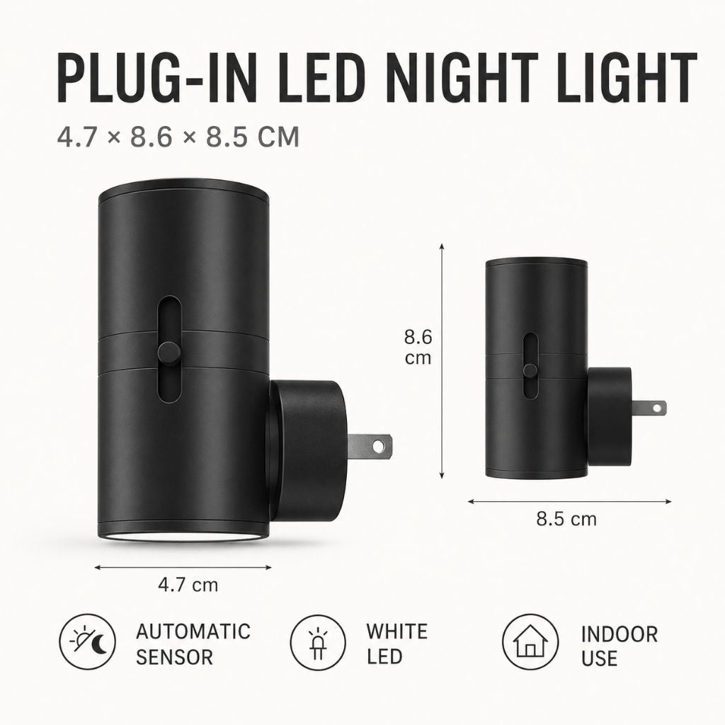 Plug-in LED Night Light with Dusk-to-Dawn Sensor - Tegulane Global