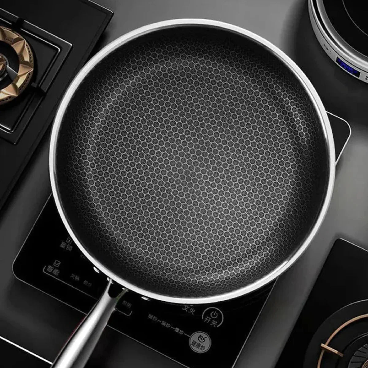Premium Honeycomb Non-Stick Wok – Stainless Steel Perfect for Stir-Fry - Tegulane Global