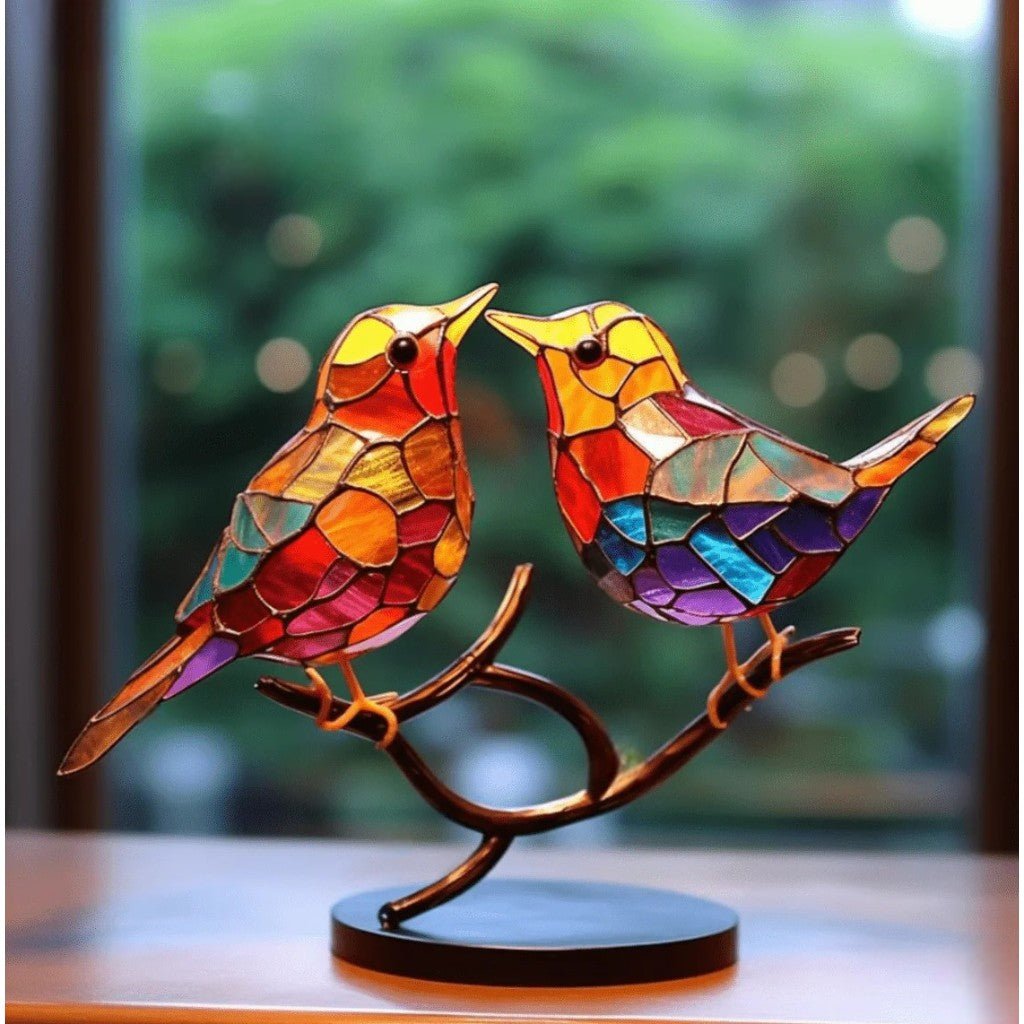 PrismBird Vintage Colorful Bird Ornament