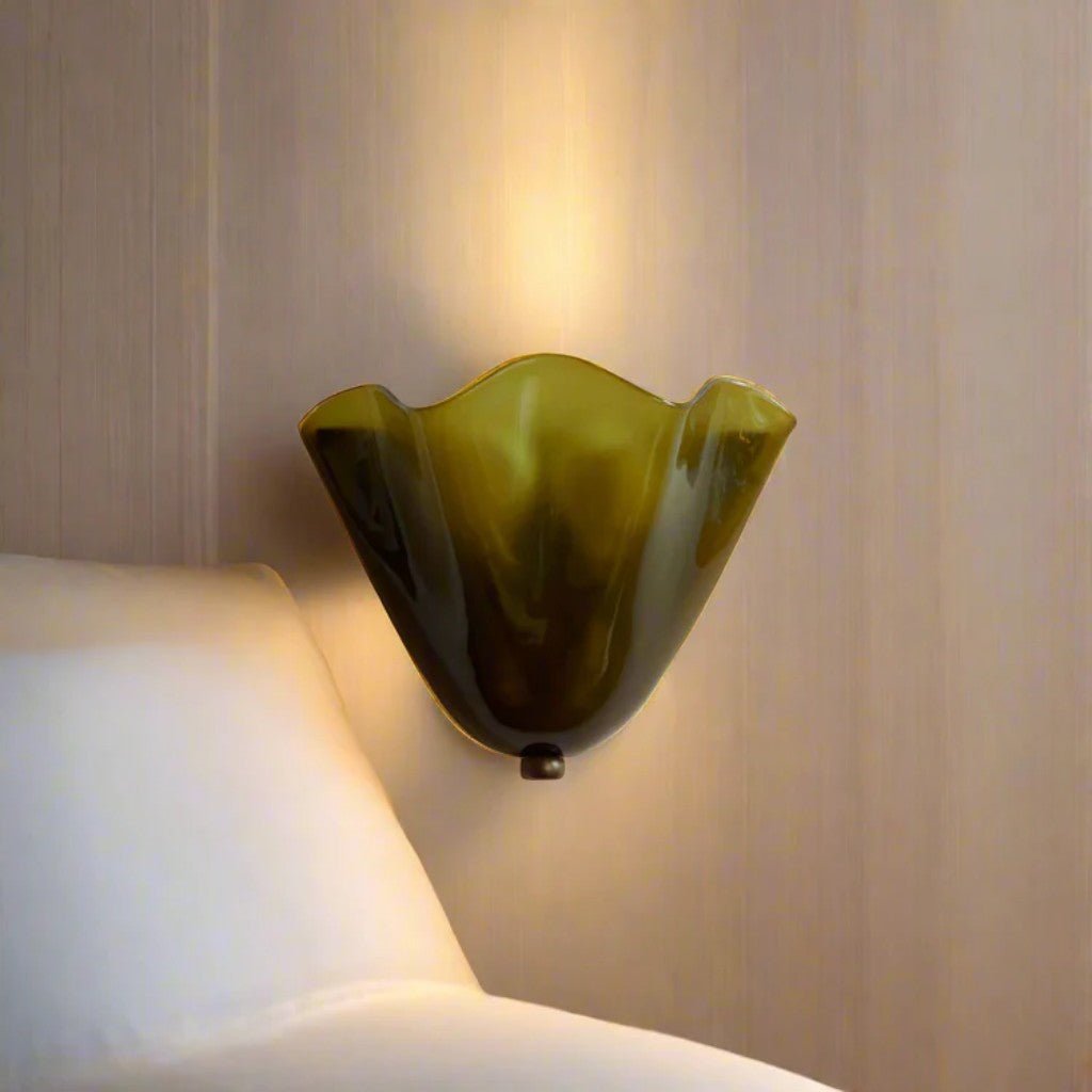 Retro Glass Shell Wall Light Sconce - Tegulane Global