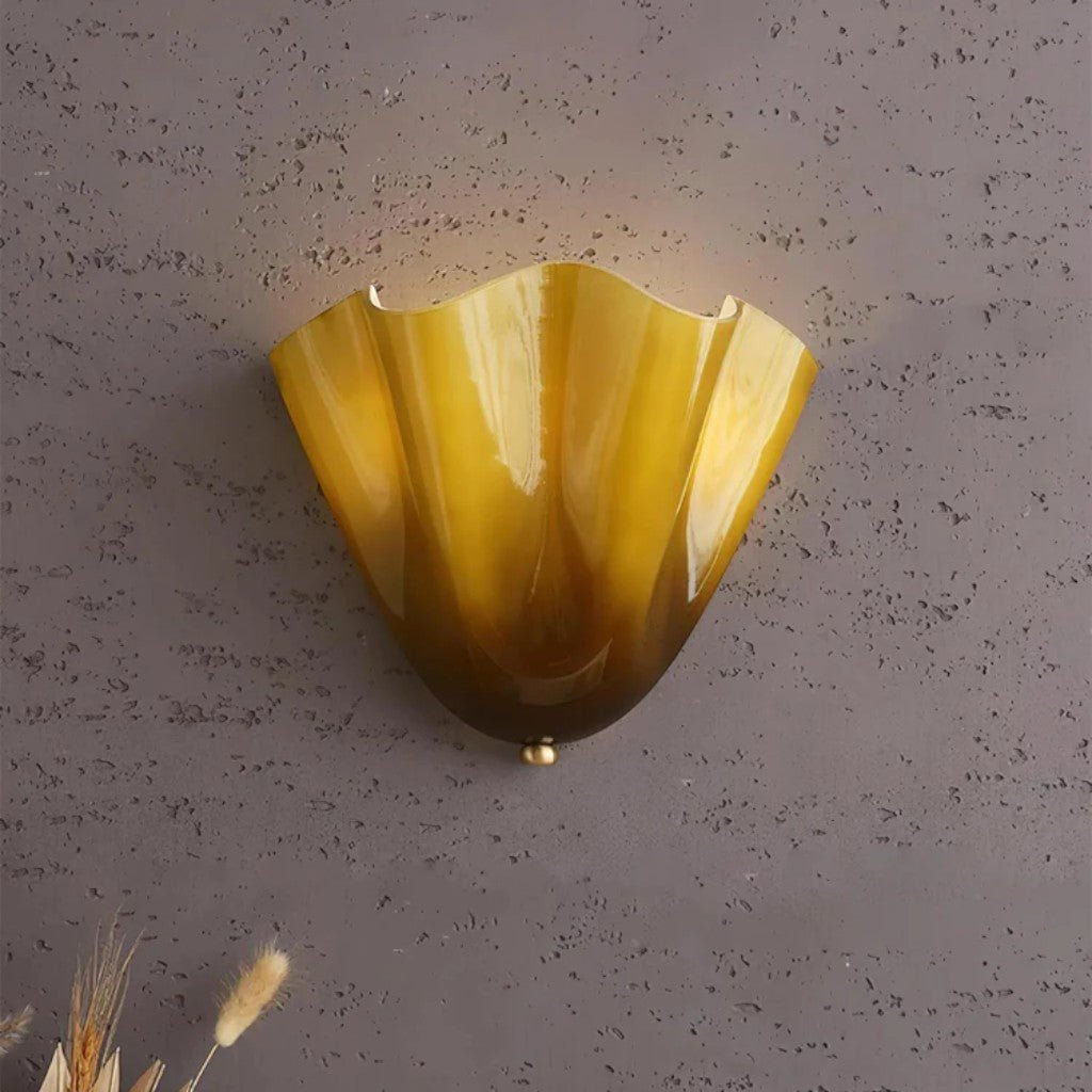 Retro Glass Shell Wall Light Sconce - Tegulane Global