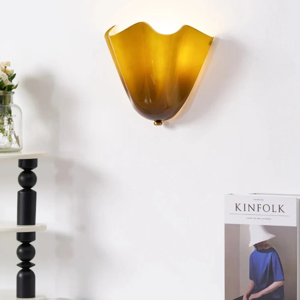 Retro Glass Shell Wall Light Sconce - Tegulane Global