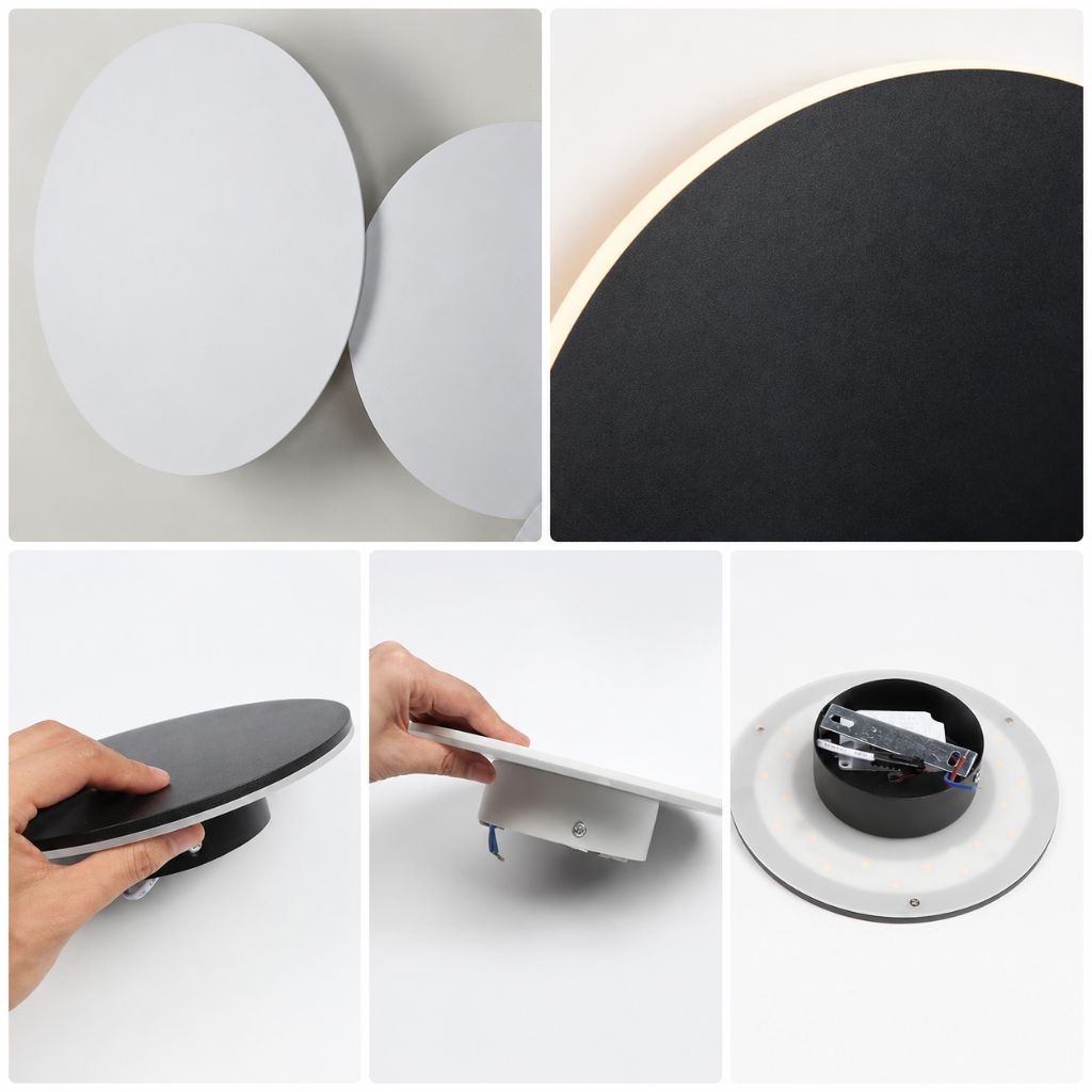 Round Backlit Sconce LED Wall Light for Interiors - Tegulane Global