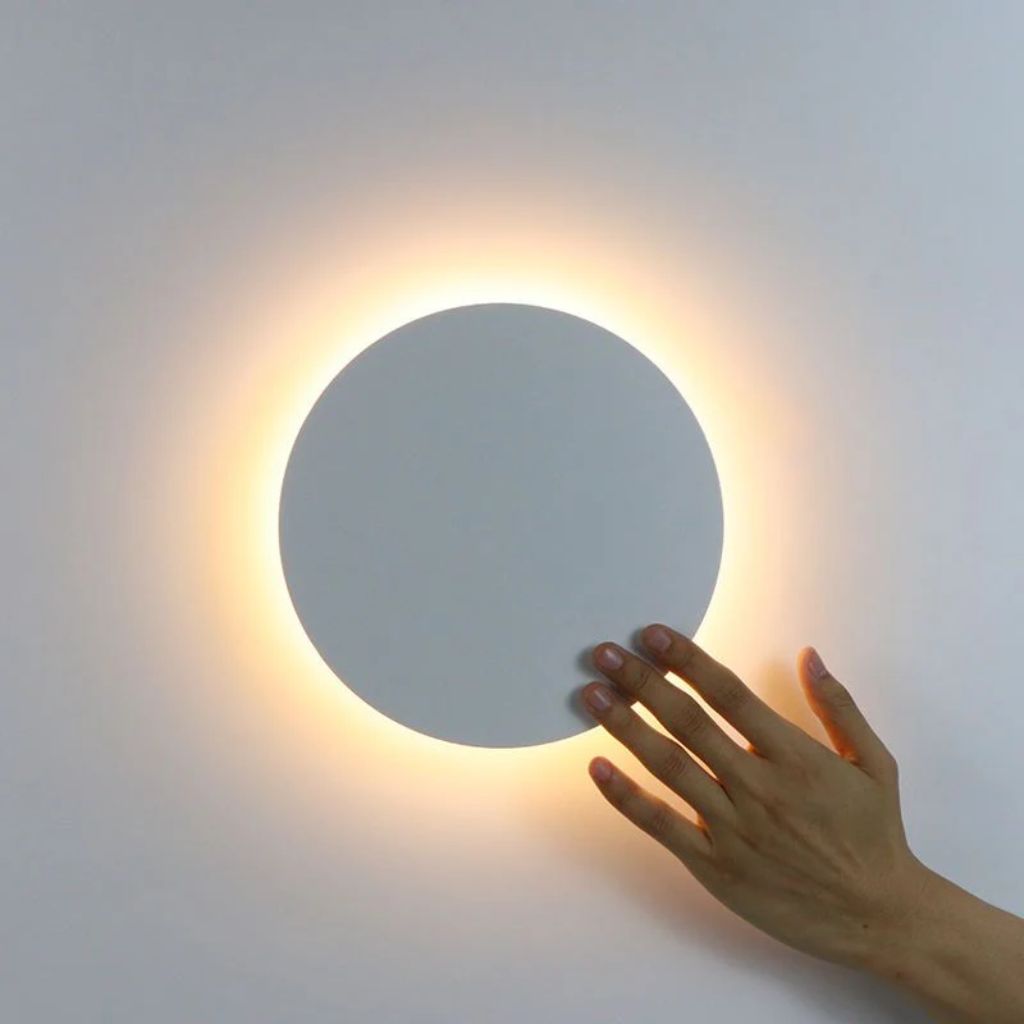 Round Backlit Sconce LED Wall Light for Interiors - Tegulane Global