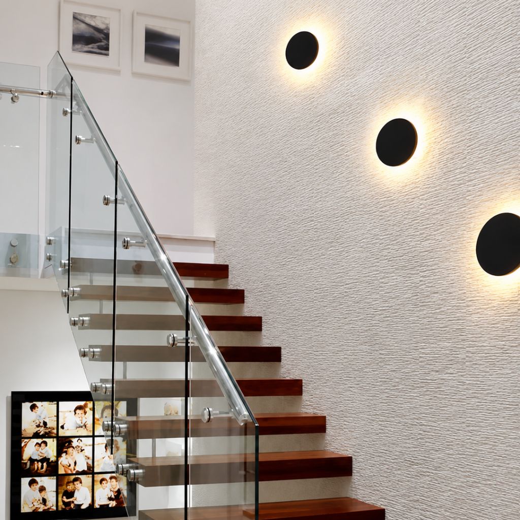 Round Backlit Sconce LED Wall Light for Interiors - Tegulane Global