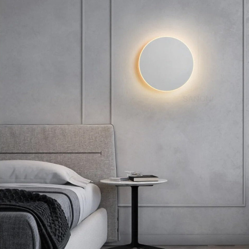 Round Backlit Sconce LED Wall Light for Interiors - Tegulane Global