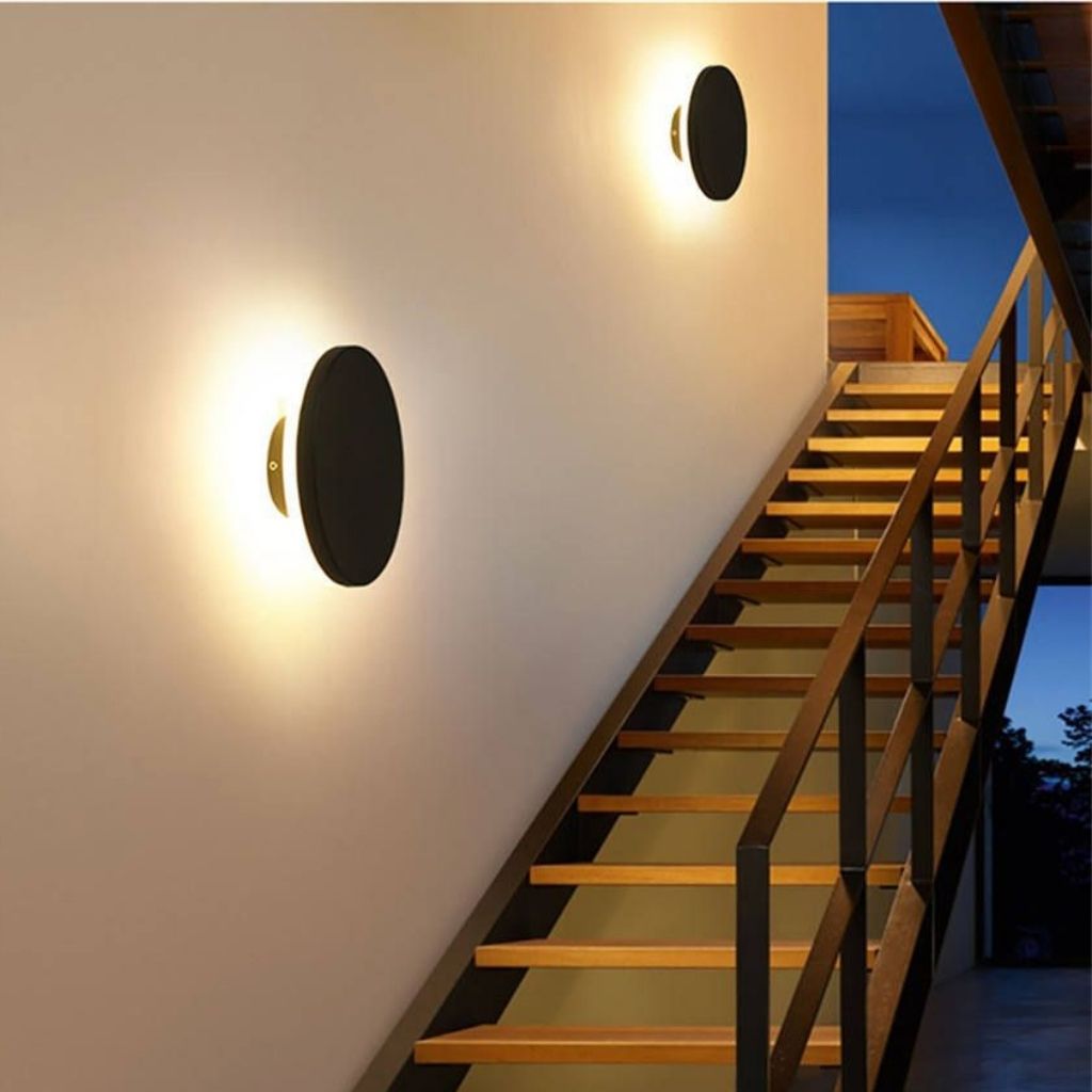 Round Backlit Sconce LED Wall Light for Interiors - Tegulane Global