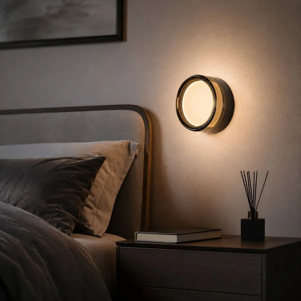 Round LED Wall Sconce IP65 CCT Switch Indoor Outdoor Lamp