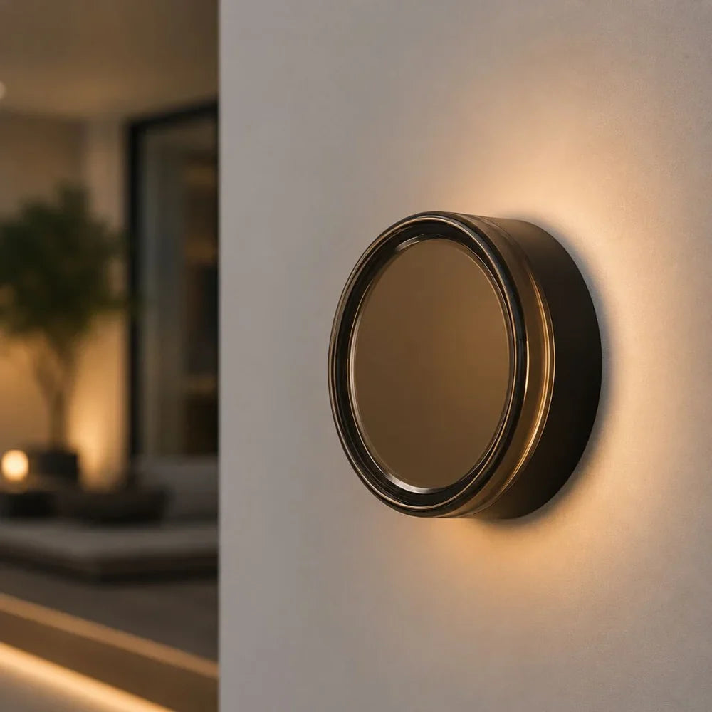Round LED Wall Sconce IP65 CCT Switch Indoor Outdoor Lamp - Tegulane Global