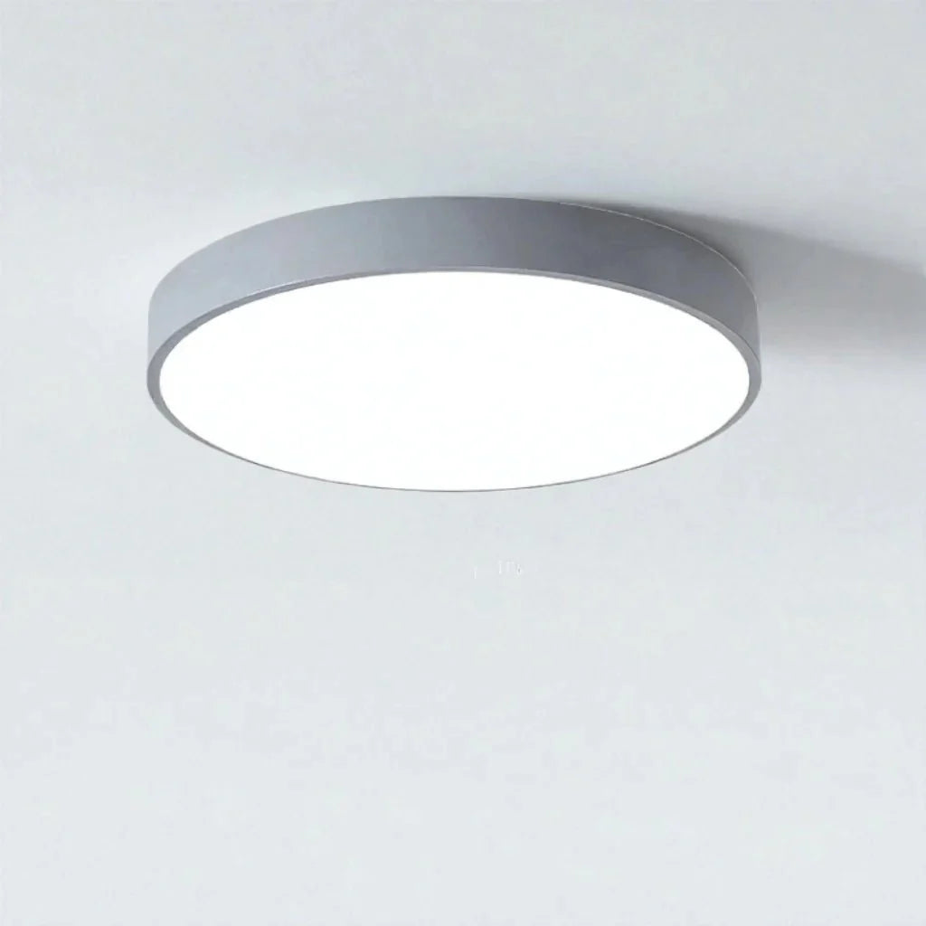 Round Slim Semi Flush Ceiling Light Fixture For Living Room - Tegulane Global