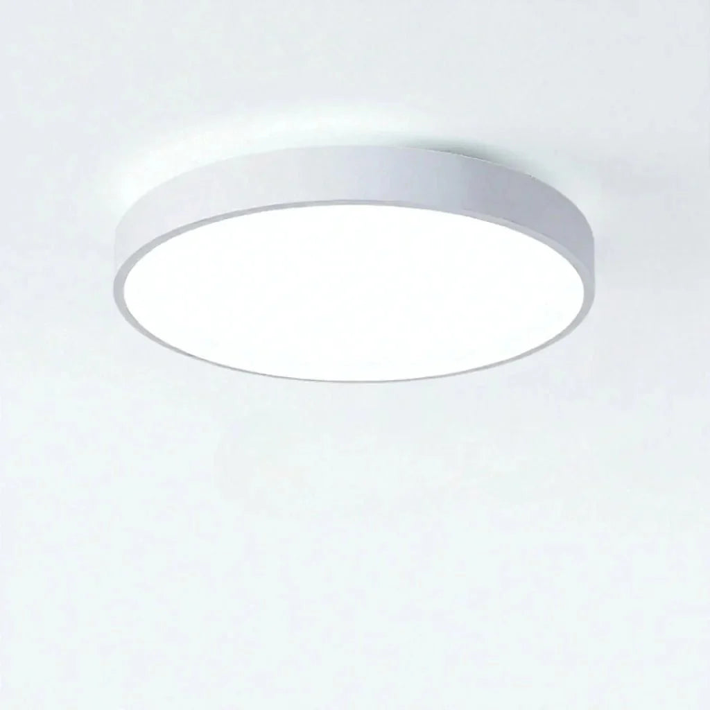 Round Slim Semi Flush Ceiling Light Fixture For Living Room - Tegulane Global