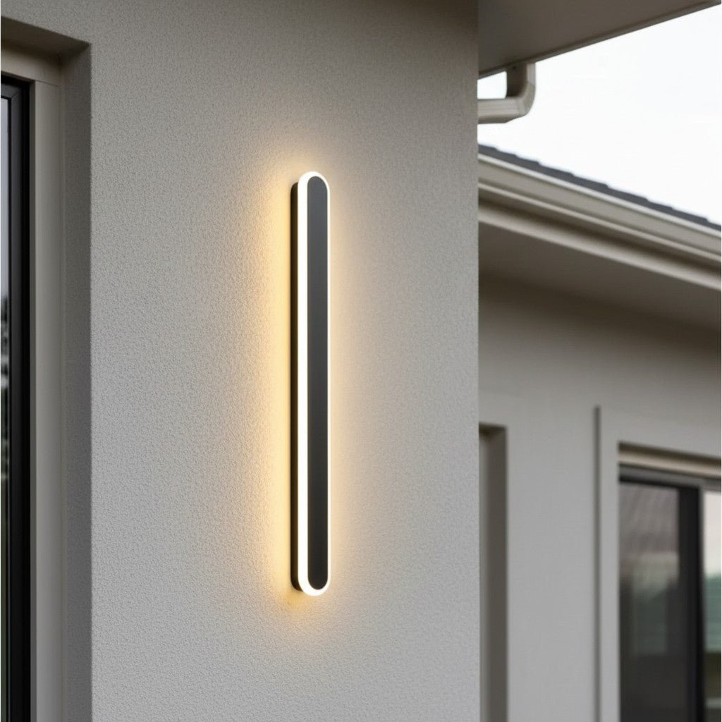 Rounded Edge Aluminium Outdoor Wall Light - Tegulane Global