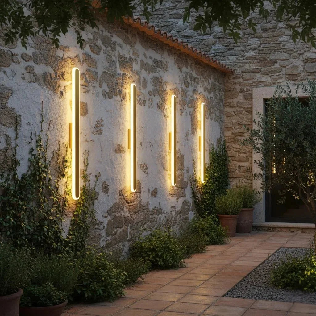 Rounded Edge Aluminium Outdoor Wall Light - Tegulane Global