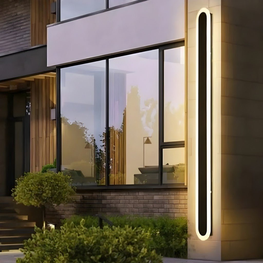 Rounded Edge Aluminium Outdoor Wall Light - Tegulane Global