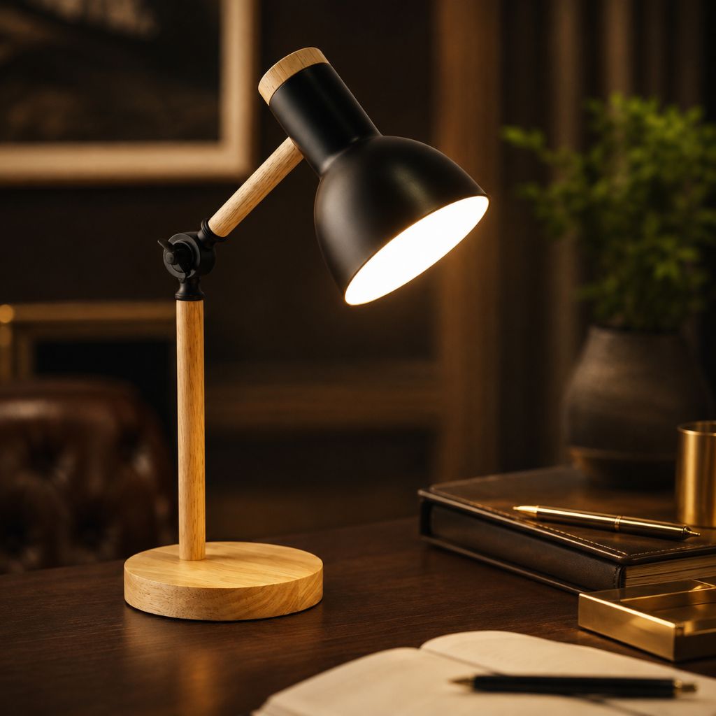Scandinavian Wooden LED Desk Lamp - Tegulane Global