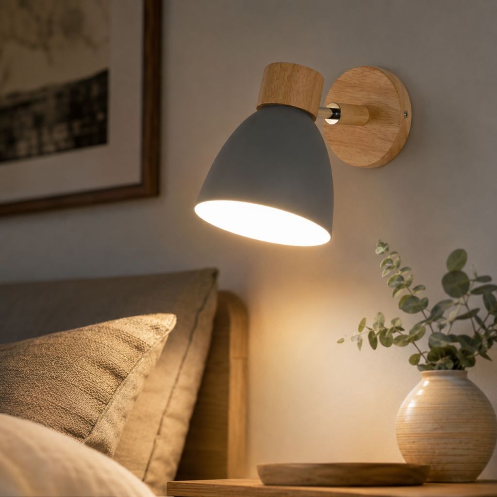 Scandinavian Wooden Wall Light Sconce - Tegulane Global
