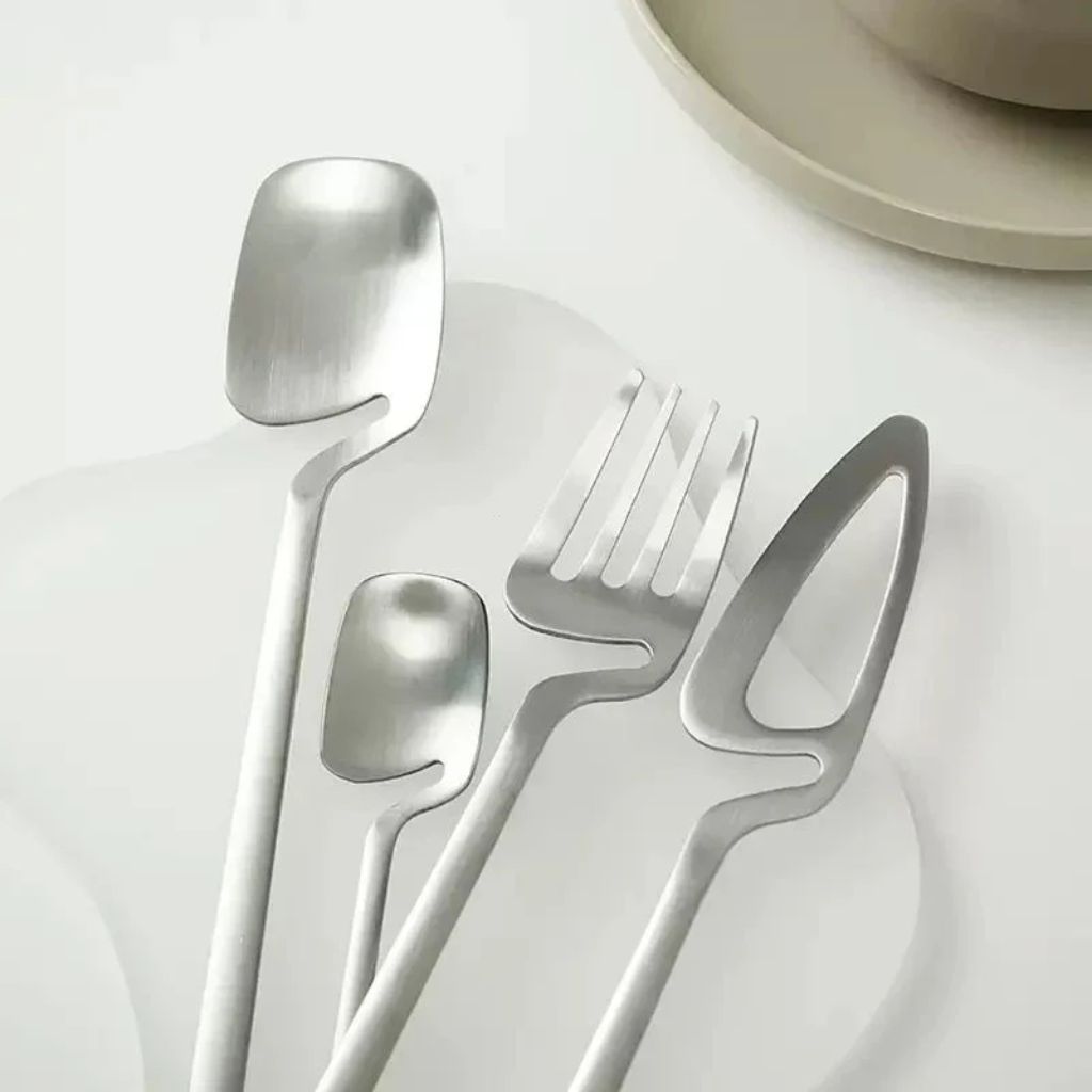Skeleton Cutlery Set – Luxe Stainless Steel with Bold Contemporary Design - Tegulane Global