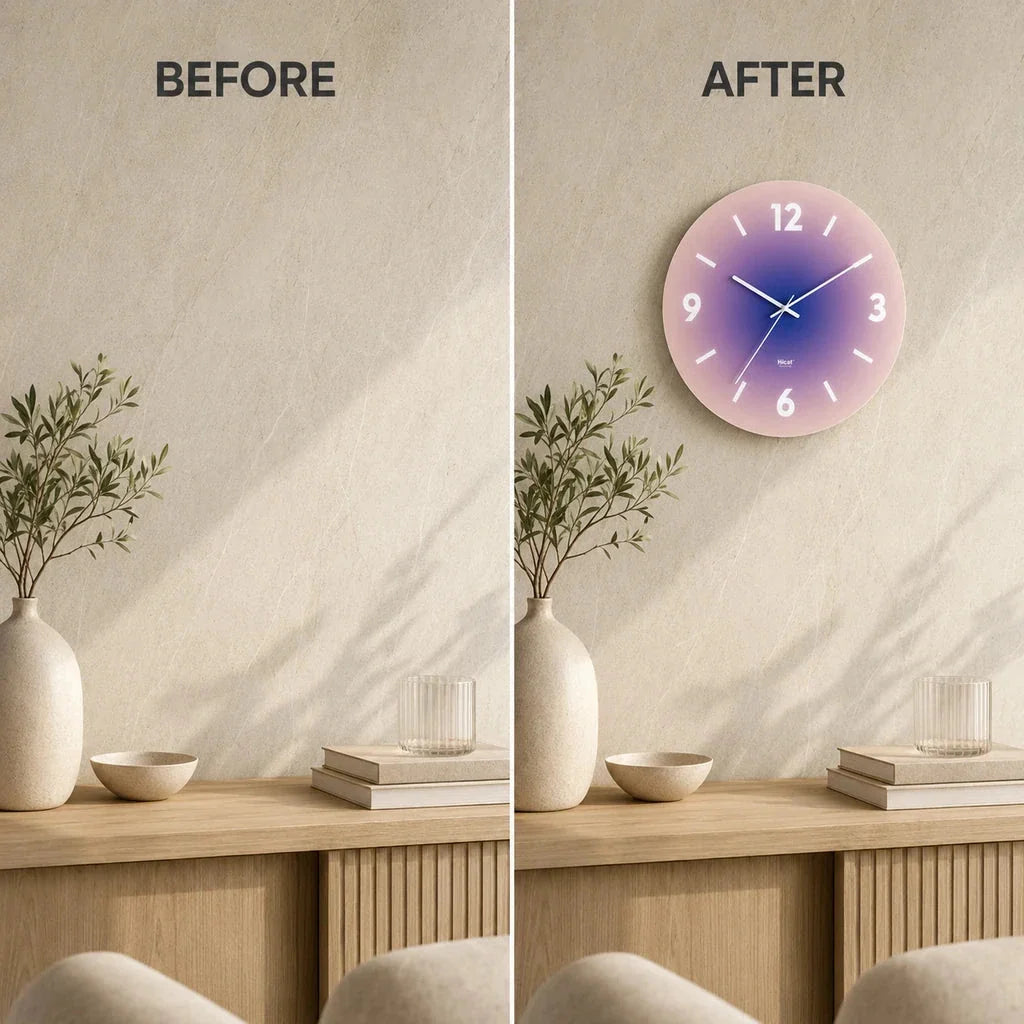 SkyGlow Sky-Inspired Glass Wall Clock - Tegulane Global