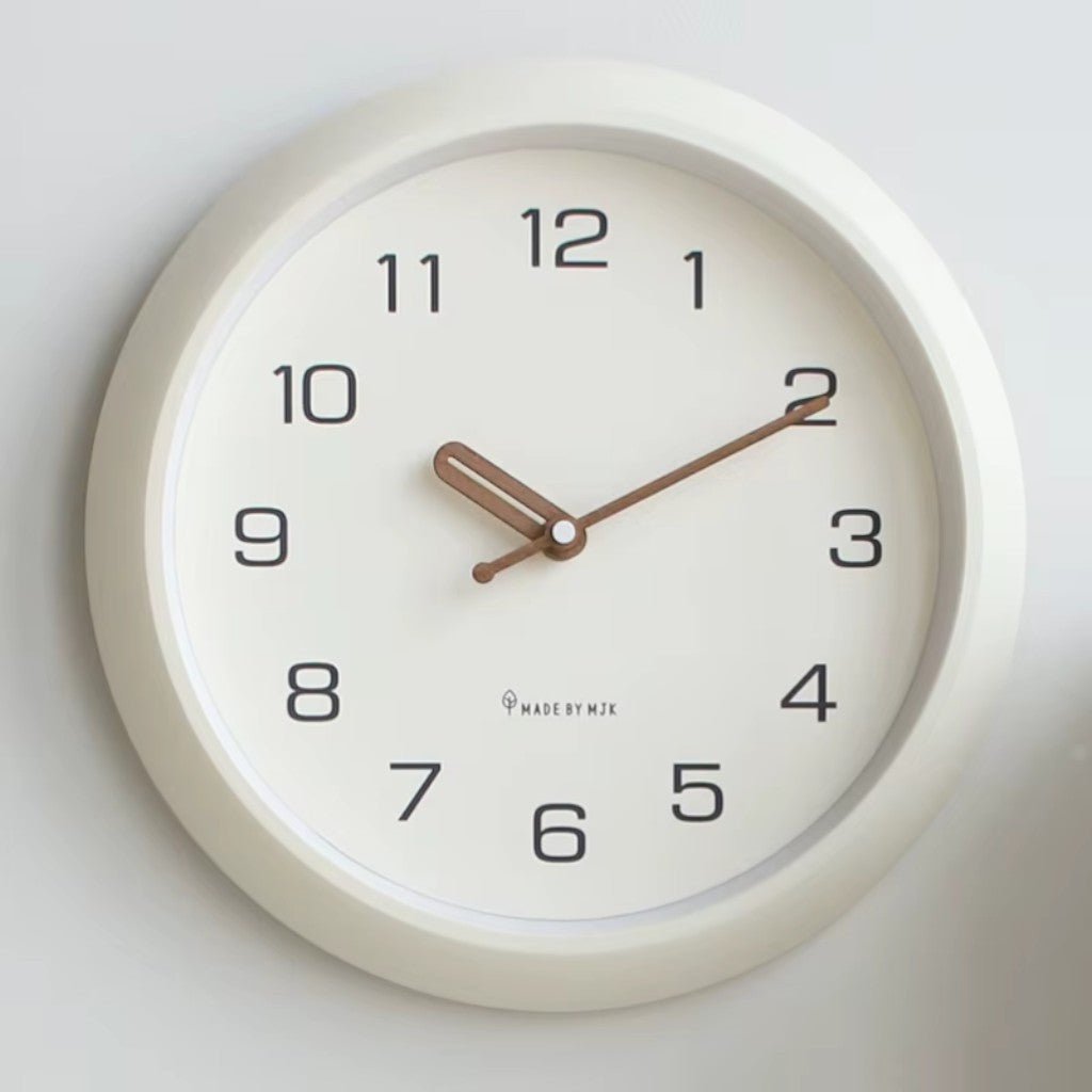 SoftOrb Scandinavian Cream Silent Wall Clock - Tegulane Global