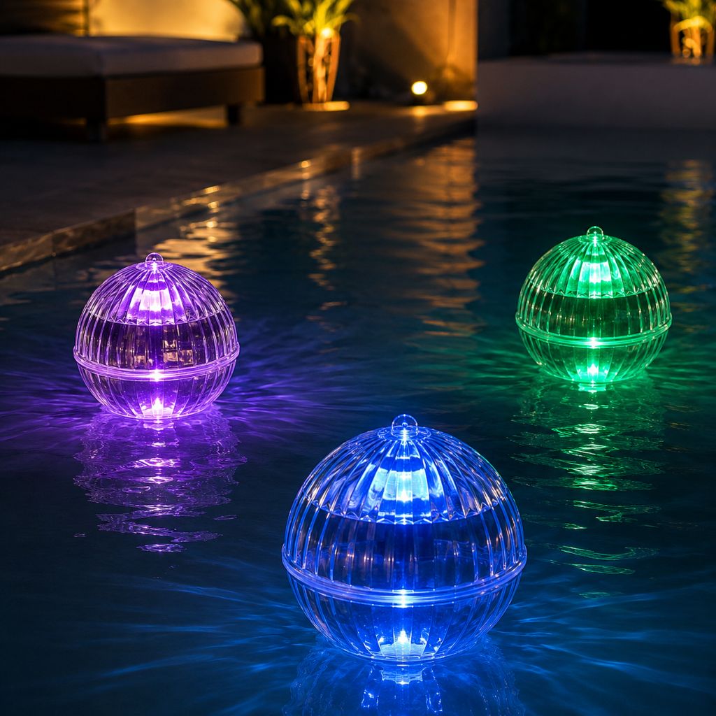 Solar Floating Pool Lights RGB Colour Changing - Waterproof LED Ball - Tegulane Global