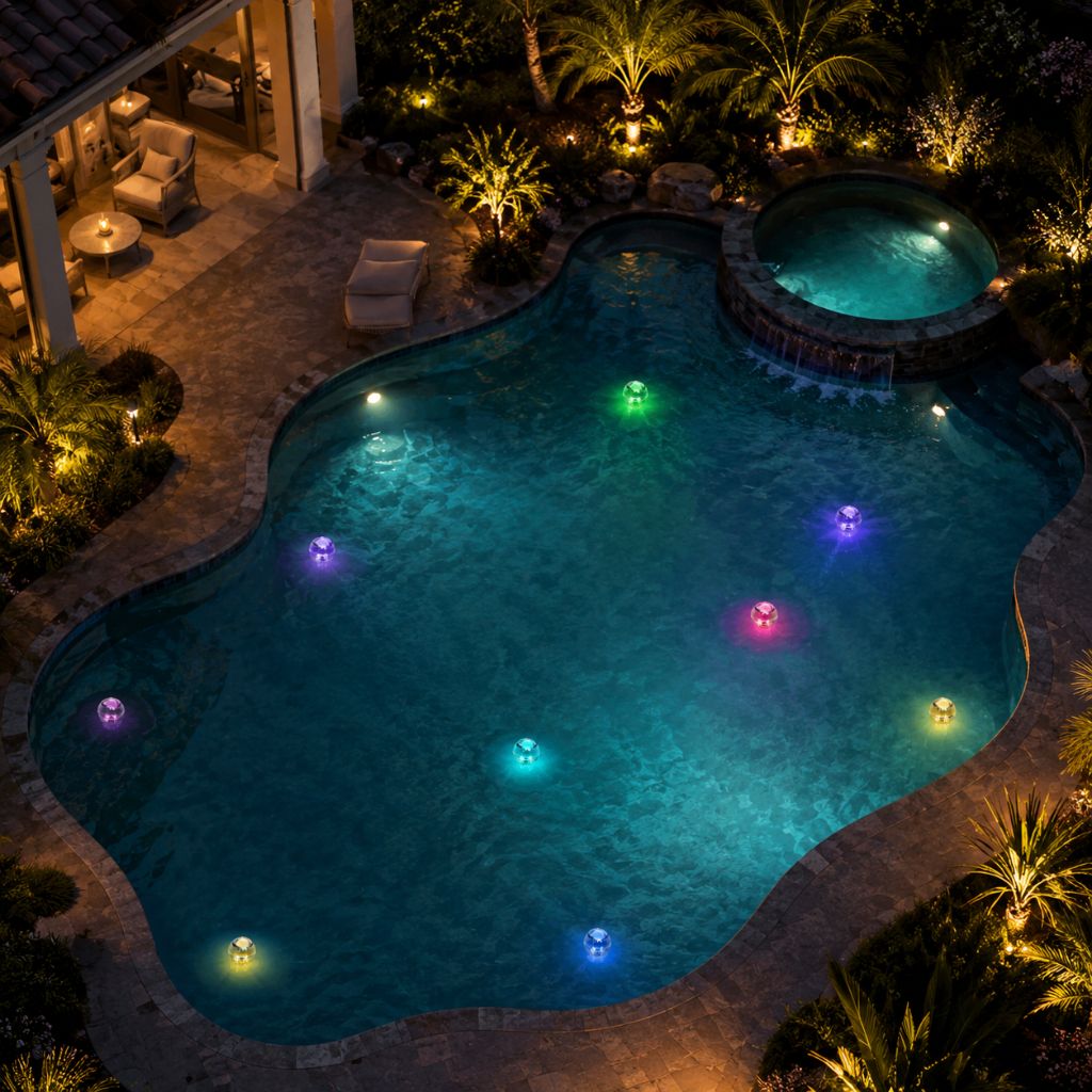 Solar Floating Pool Lights RGB Colour Changing - Waterproof LED Ball - Tegulane Global